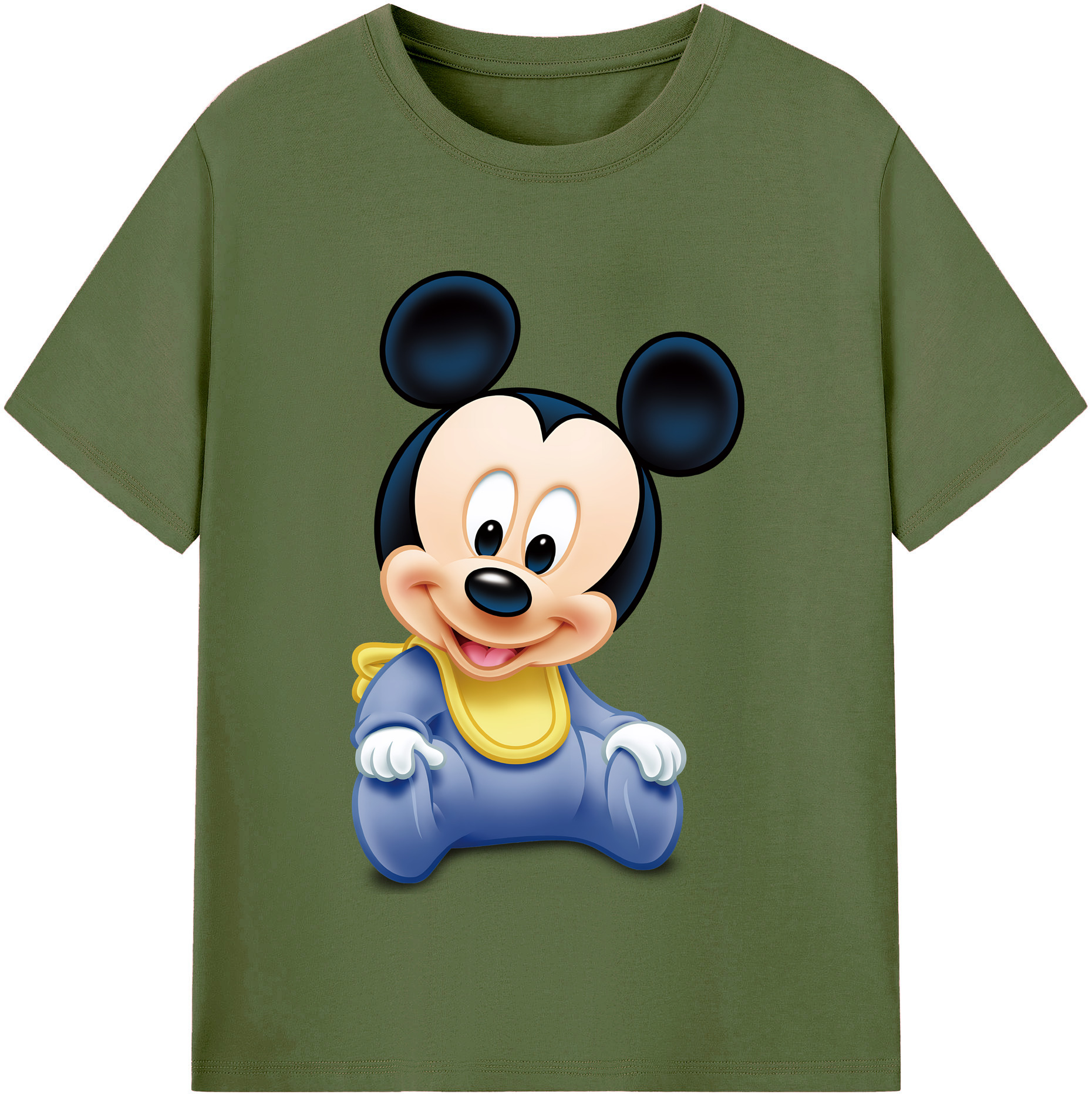 （画像用） ミッキーマウス Mickey Mouse 綿100％半袖Tシャツ（フロントプリント）